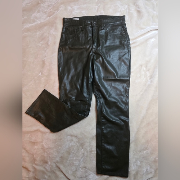 GAP Denim - Olive Green Faux Leather Pants